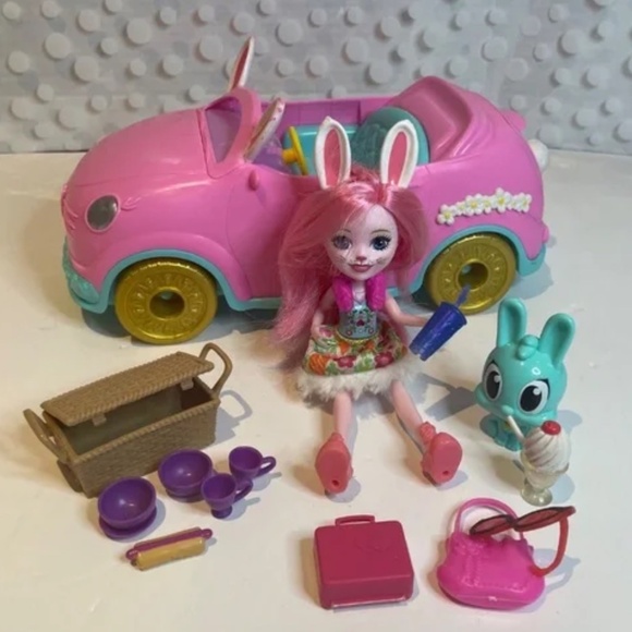 Enchantimals 🐰Bunnymobile 🚙Car Playset - Picture 1 of 16